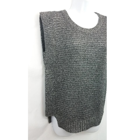 Sandro Silver and Black Knit 1 Blouse - Picture 2 of 4